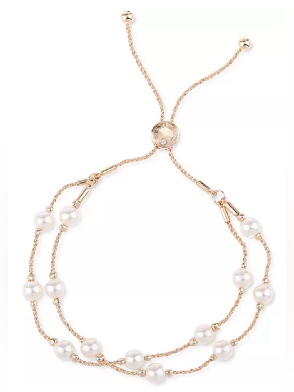 Charter Club Imitation Pearl Double-Row Slider Bracelet